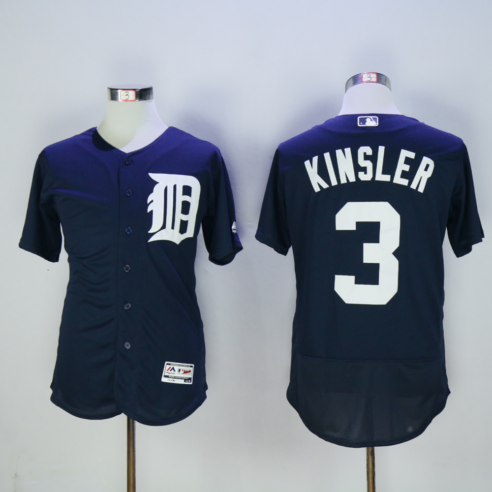 Men Detroit Tigers 3 Kinsler Blue MLB Jerseys